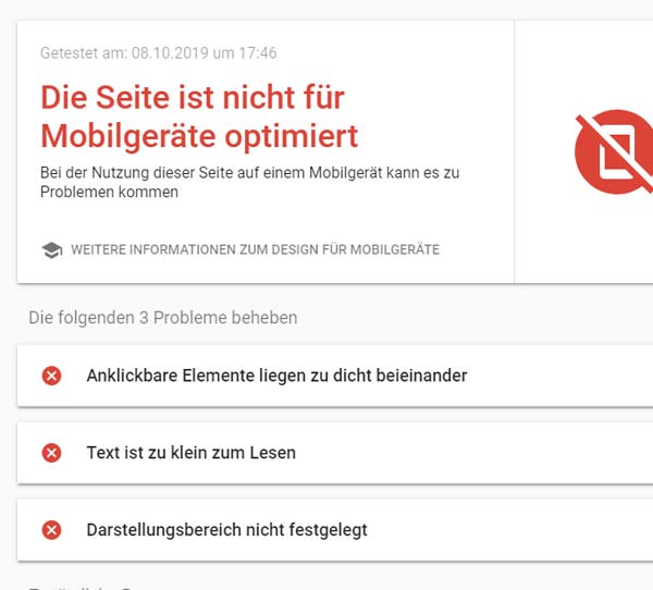 Mobile Optimierung